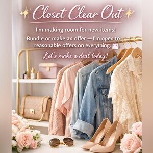 Elegant Beige and Blue Clothing Rack